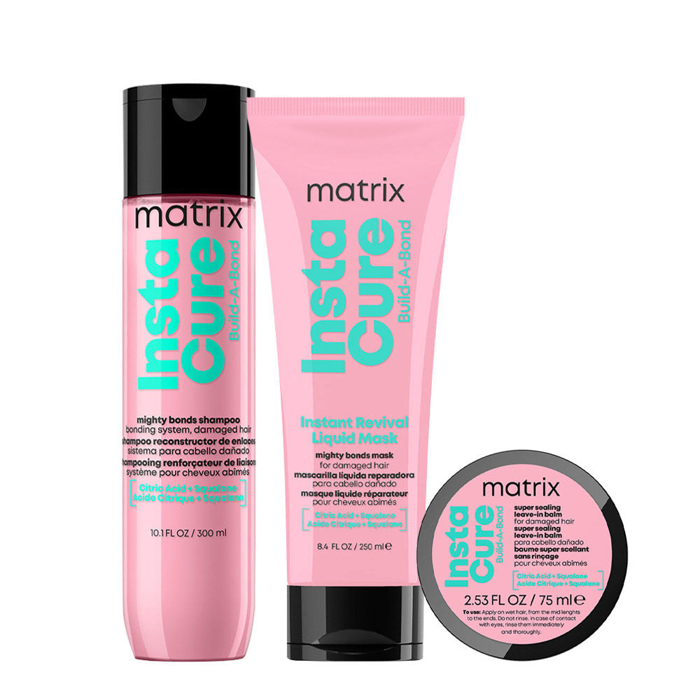 Matrix Instacure Build A Bond Shampoo, Maschera e Balsamo Leave-In