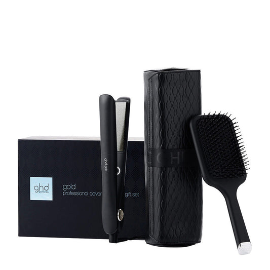 Ghd Gift Set Gold: Piastra Professionale e Spazzola Paddle Inclusa