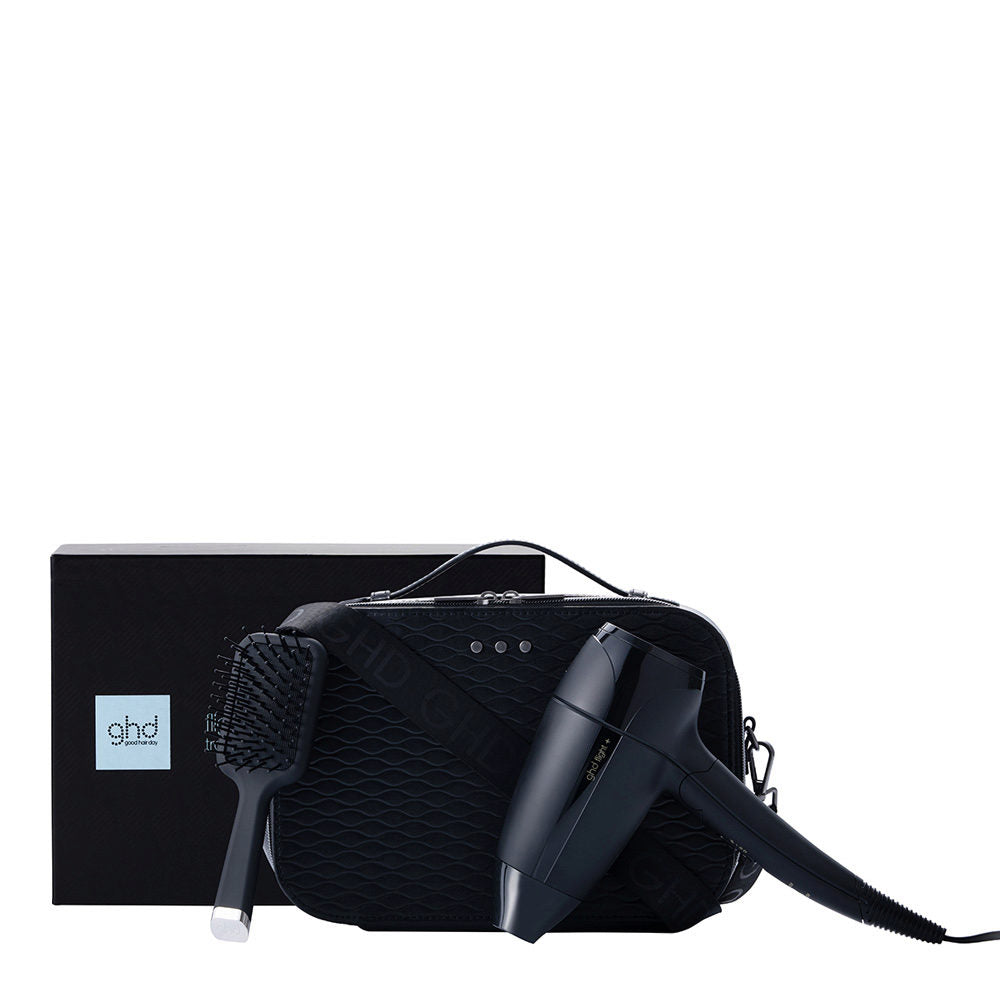 Ghd Flight+ Set Regalo di Natale: Asciugacapelli da Viaggio e Mini Spazzola