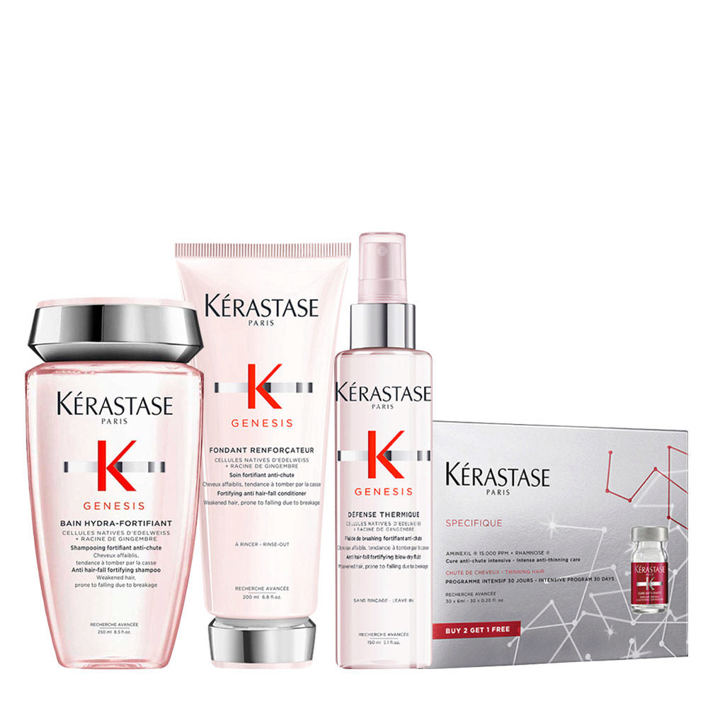 Kerastase Genesis Kit Anticaduta: Bain, Fondant, Thermique e Fiale