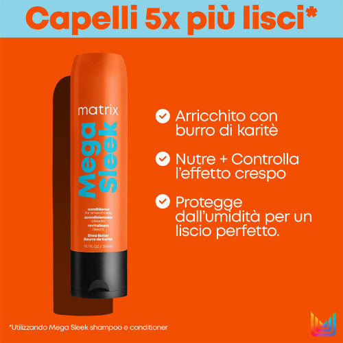 Matrix Mega Sleek Burro di Karitè Balsamo per Capelli Lisci 300ml