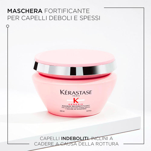 Kerastase Genesis Masque Ricostituente 200ml X2: Maschera Rinforzante Capelli Deboli
