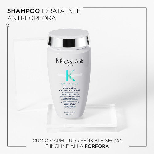 Kerastase Symbiose Bain Crème Shampoo Antiforfora Idratante 250ml Capelli Secchi