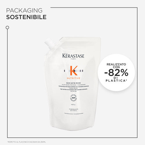Kerastase Nutritive Bain Riche Refill 500ml Eco-Ricarica Shampoo Nutriente