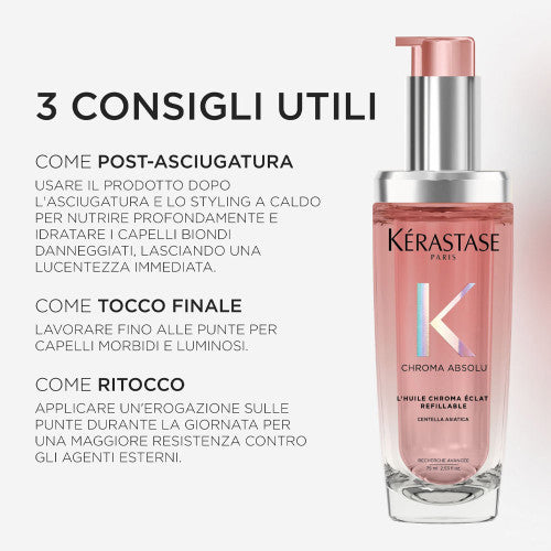 Kerastase Chroma Absolu L'Huile: Siero di Ricarica per Capelli Colorati 75ml