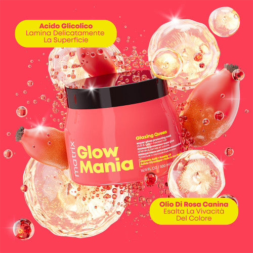 Matrix Glow Mania Maschera Capelli: Acido Glicolico e Olio di Rosa Canina