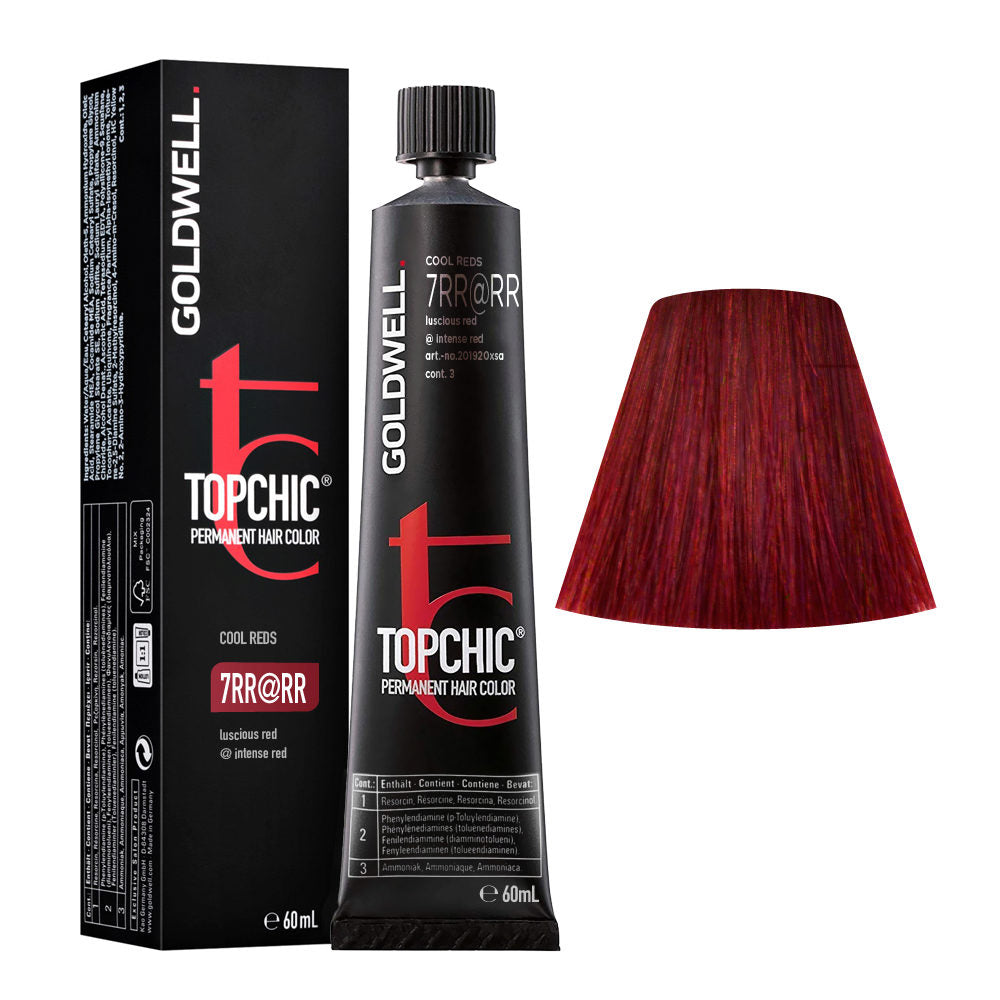 7RR@RR Rosso sensuale illuminato rosso intenso Goldwell Topchic Cool reds tb 60ml